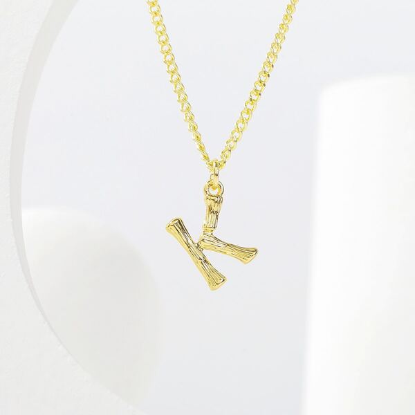 

Letter Charm Necklace, Gold