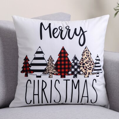 Christmas Print Cushion Cover Without Filler