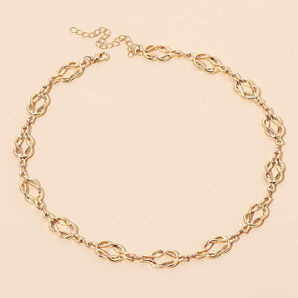 

Minimalist Link Necklace, Gold