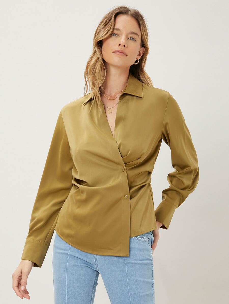 MOTF PREMIUM 直筒款圍裹襯衫