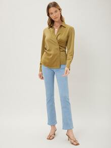 MOTF PREMIUM 直筒款圍裹襯衫