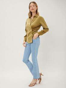 MOTF PREMIUM 直筒款圍裹襯衫