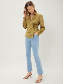 MOTF PREMIUM 直筒款圍裹襯衫