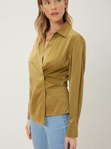 MOTF PREMIUM 直筒款圍裹襯衫