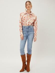 MOTF PREMIUM Camisa con estampado de mármol - Multicolor - Ver 4