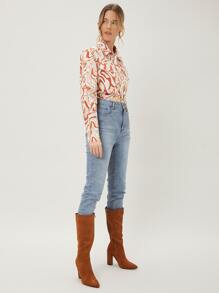 MOTF PREMIUM Camisa con estampado de mármol - Multicolor - Ver 8