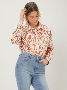 MOTF PREMIUM Camisa con estampado de mármol - Multicolor - Ver 9