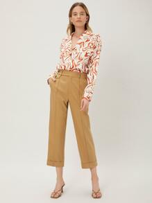 MOTF PREMIUM STRAIGHT FIT MARBLE PRINT BLOUSE - Multicolor - View 5