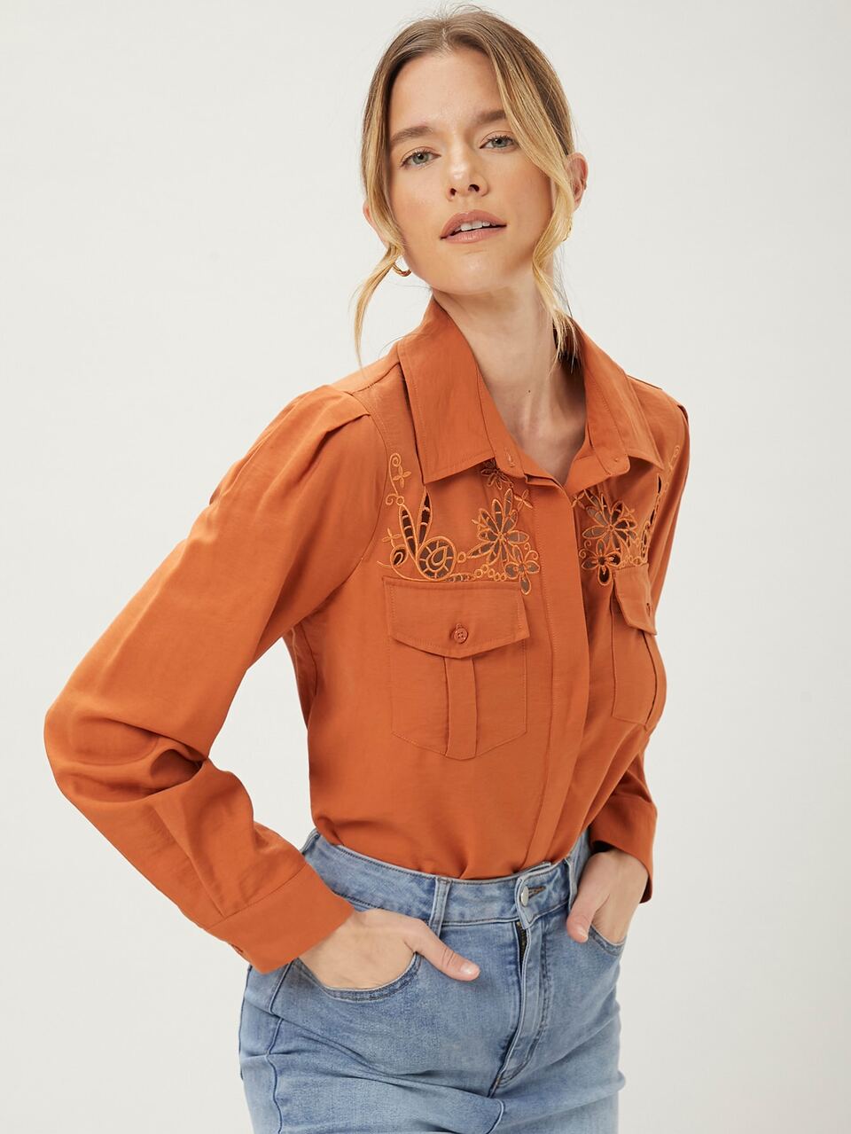 LYOCELL GUIPURE LACE SHIRT