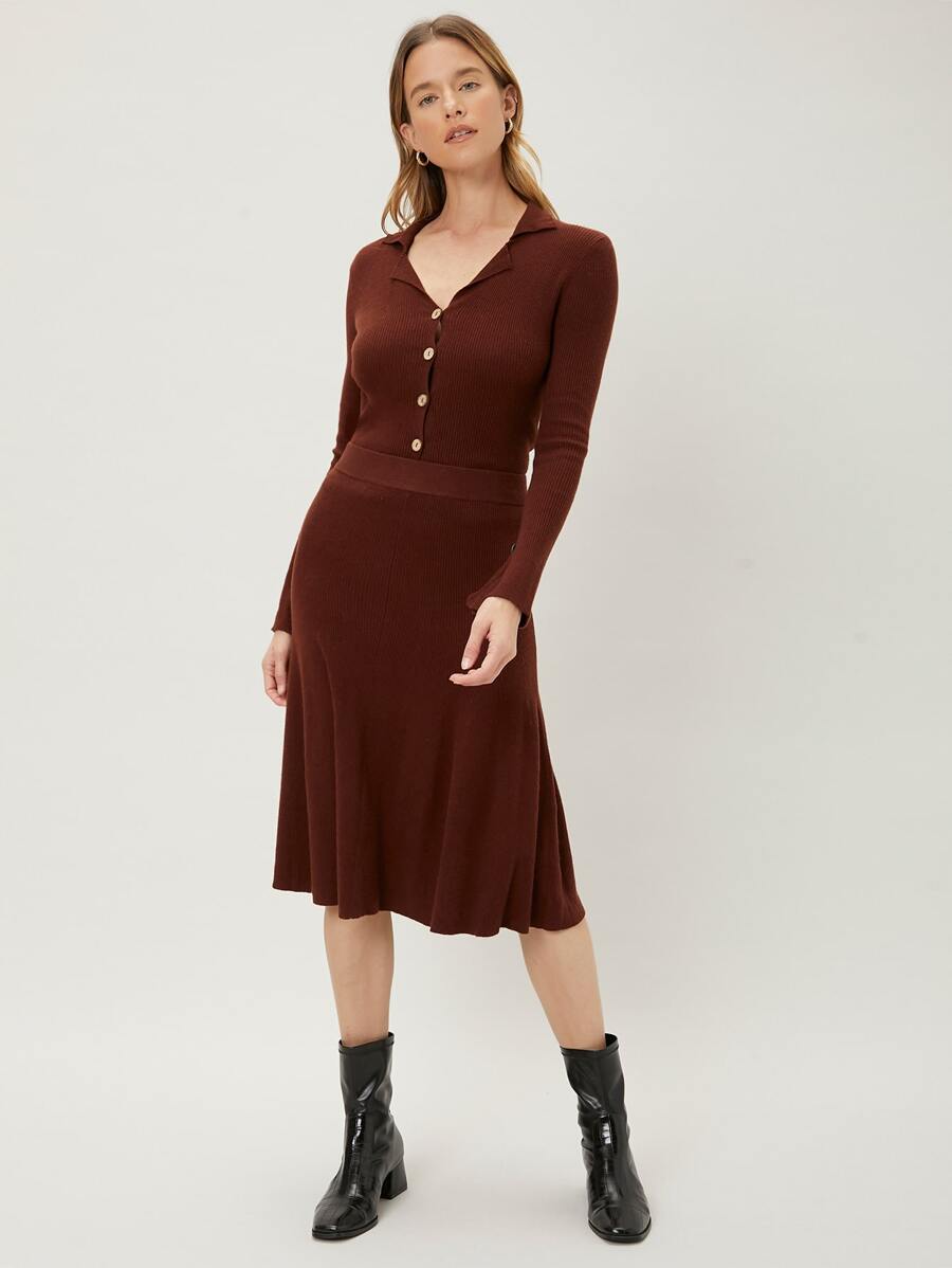 SHEIN Unity Women's Solid Color Long Sleeve Casual Slim Cardigan