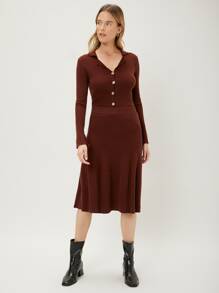 SHEIN Unity Women's Solid Color Long Sleeve Casual Slim Cardigan