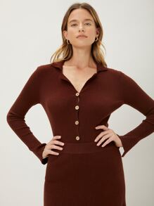 SHEIN Unity Women's Solid Color Long Sleeve Casual Slim Cardigan