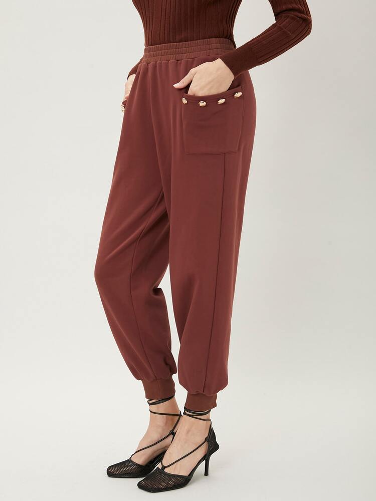 Solid Tapered Sweatpants