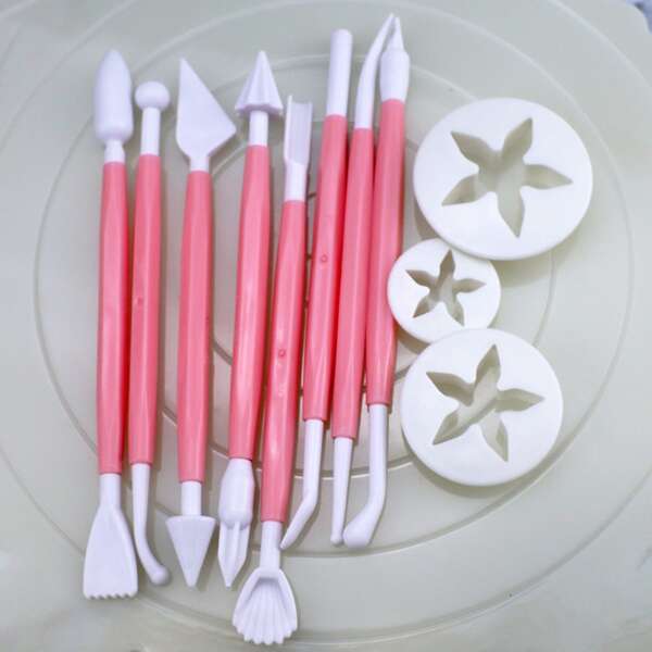 

11pcs Plastic Baking Sculpting Tool, Multicolor