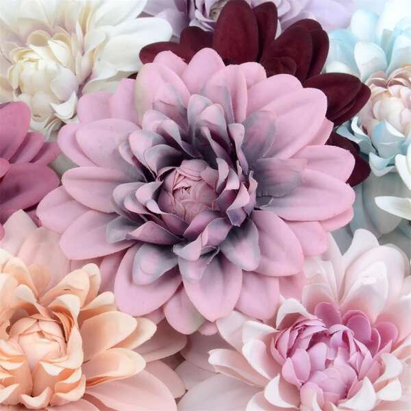 

10pcs Random Artificial Flower Head, Multicolor