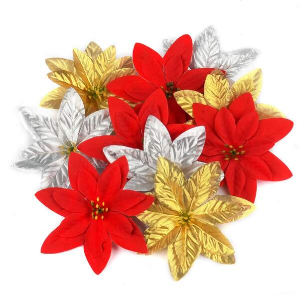 

10pcs Artificial Flower, Multicolor