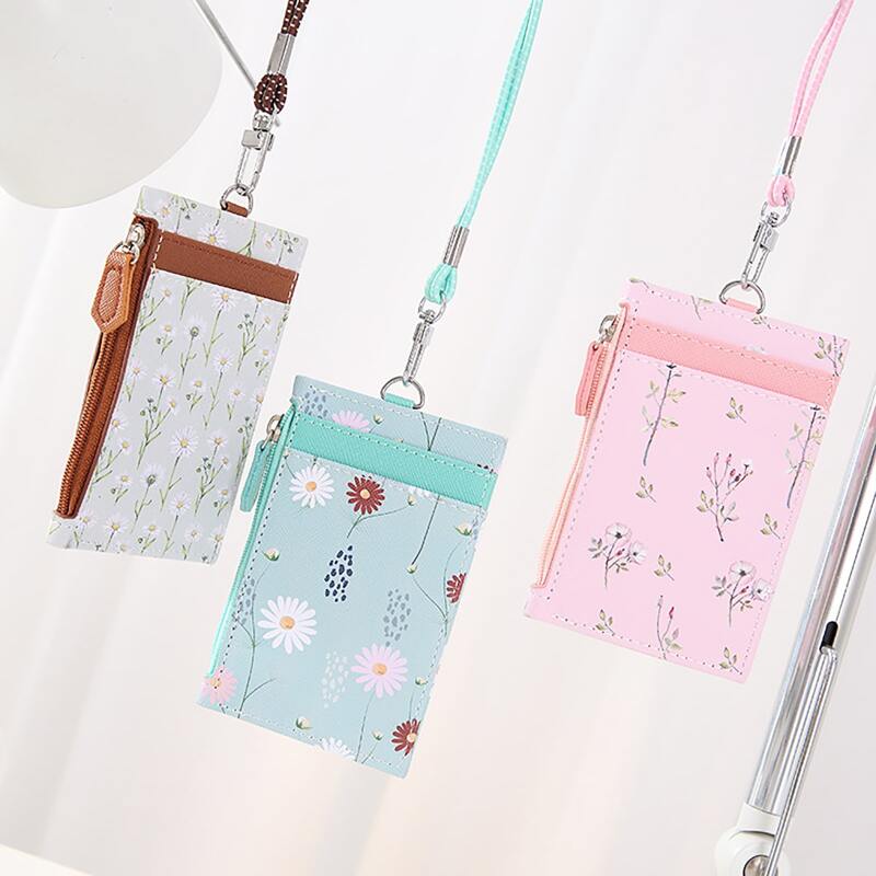 

1pc Flower Print Random ID Card Cover, Multicolor