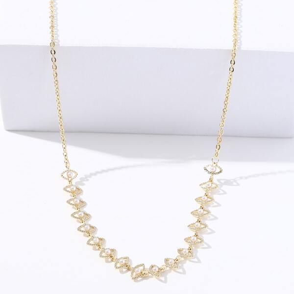 

14K Gold Plated Natural Pearl Decor Necklace