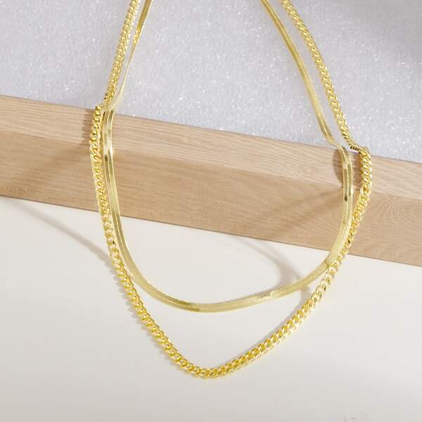 

14K Gold Plated Layered Necklace