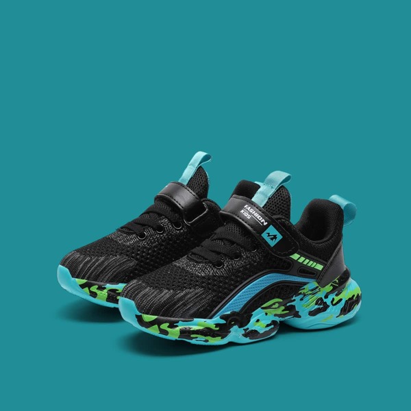 

Boys Knit Velcro Strap Sneakers, Multicolor