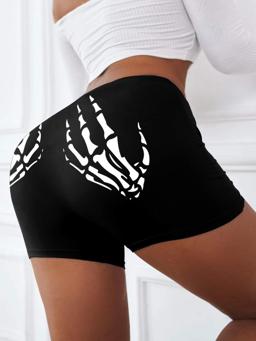 SHEIN SXY Quần tất nữ Lễ Các Thánh Giải trí - màu đen - Xem 1