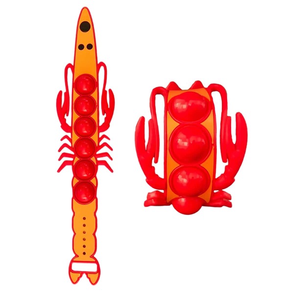 

1pc Lobster Shaped Push Pop Bubble, Multicolor