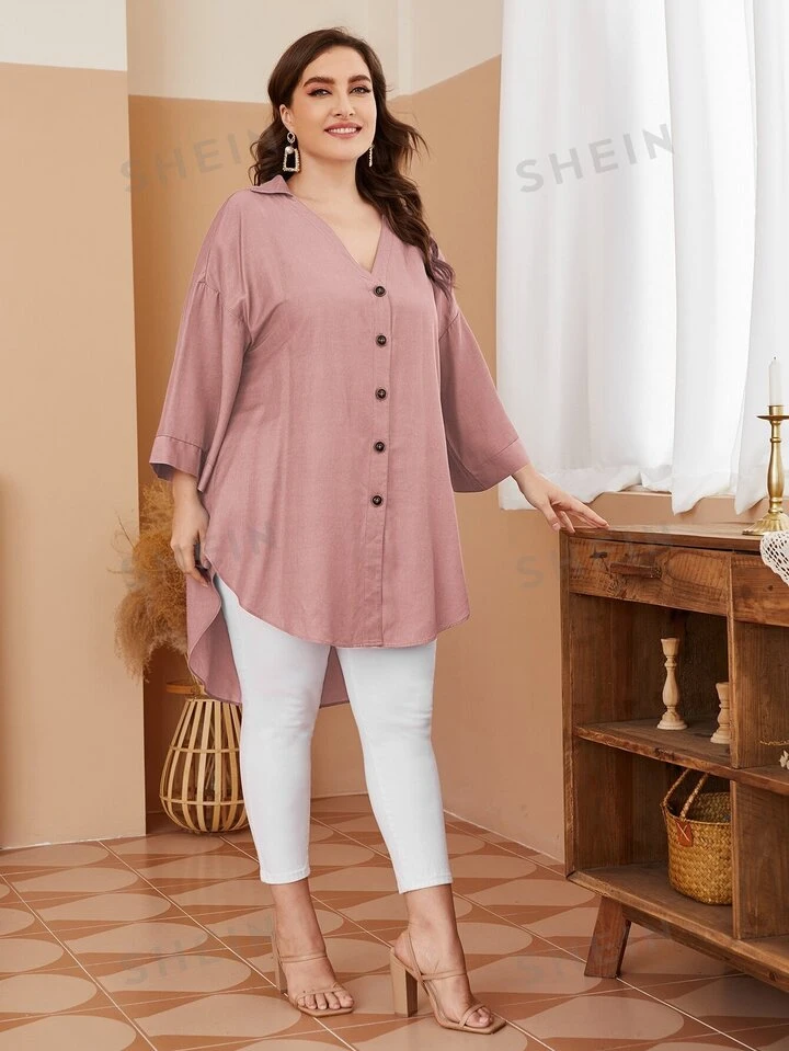 shein longline blouse