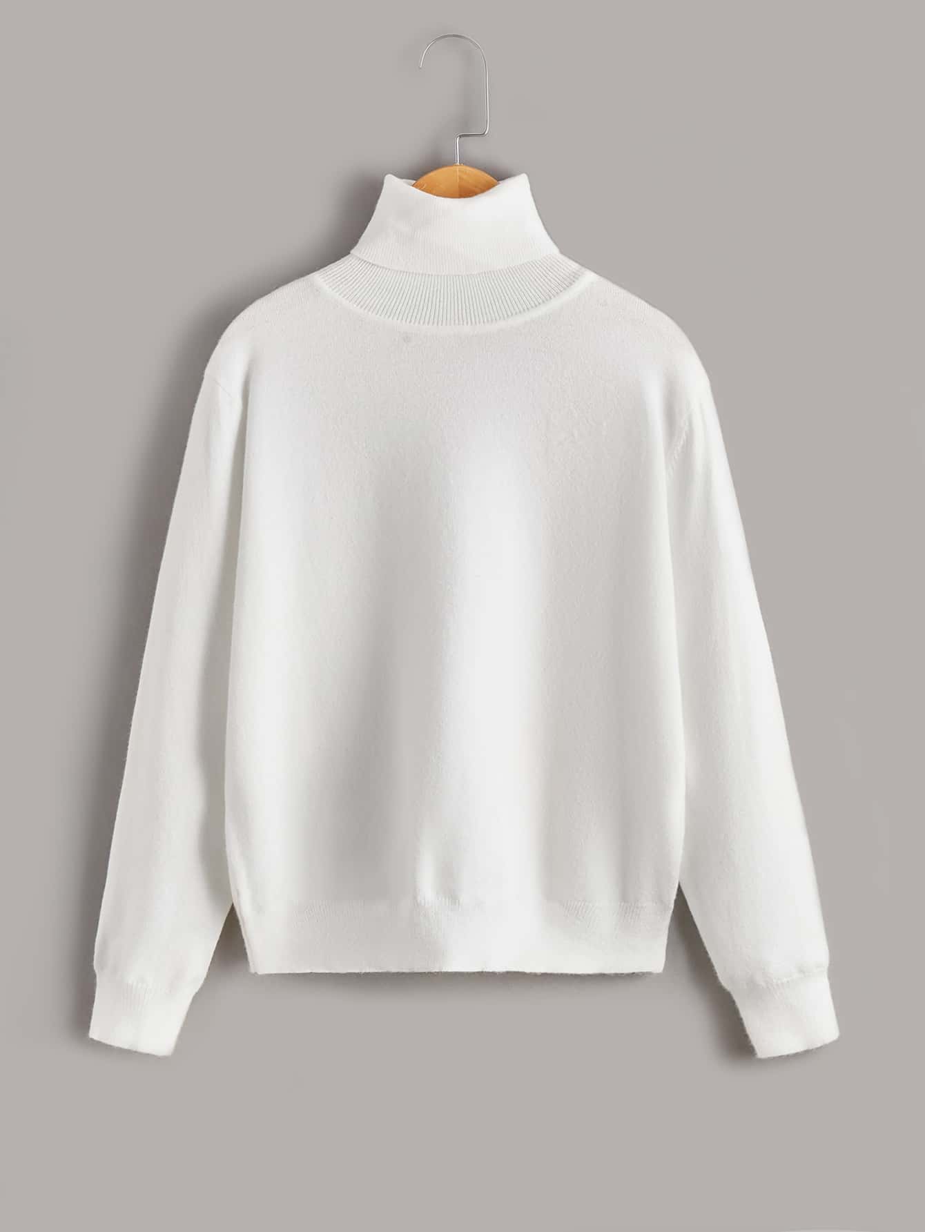 Tween Boy Casual Versatile Solid Color Turtleneck Sweater, Autumn/Winter