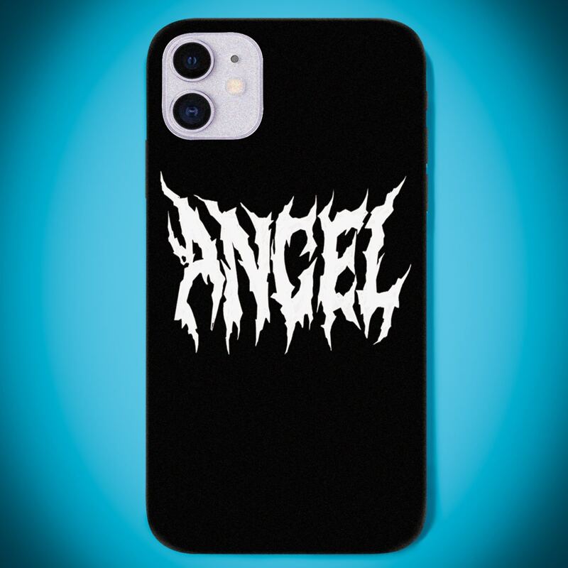 

Letter Graphic Phone Case, Black