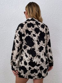 SHEIN Unity Áo sơ mi Plus Size Nếp gấp Phần Ngực Tất cả trên in Giải trí - Nhiều màu - Xem 2