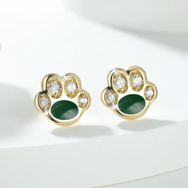 

Серьги-гвоздики 18K Позолоченный лапы, Многоцветный