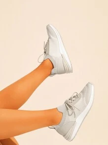 Cuccoo Zapatos de atletismo con cordón delantero - Beis - Ver 7