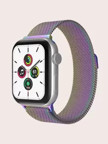 Dây đeo đồng hồ kim loại họa tiết da báo vàng kim loại từ tính của Apple - Nhiều màu - Xem 1