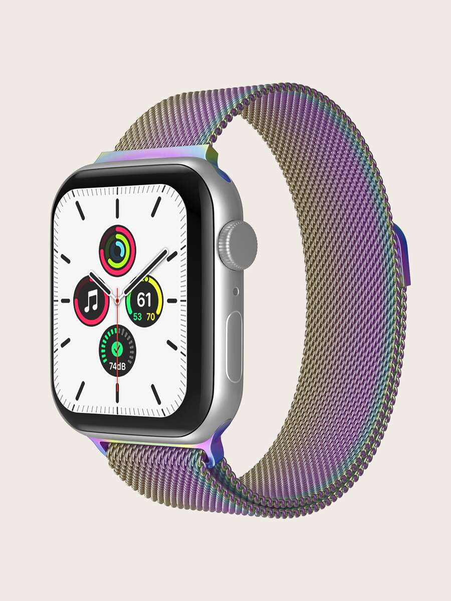 Dây đeo đồng hồ kim loại họa tiết da báo vàng kim loại từ tính của Apple - Nhiều màu - Xem 1