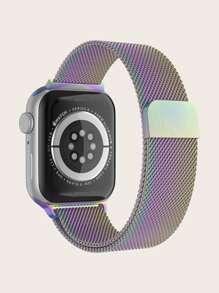 Dây đeo đồng hồ kim loại họa tiết da báo vàng kim loại từ tính của Apple - Nhiều màu - Xem 2