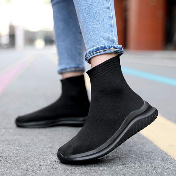 

Slip On Knit Sneakers, Black