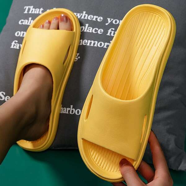

Minimalist Hollow Out Slides, Yellow