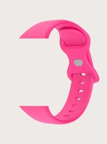 素色矽膠錶帶適用於Apple Watch - 粉色 - 查看 2