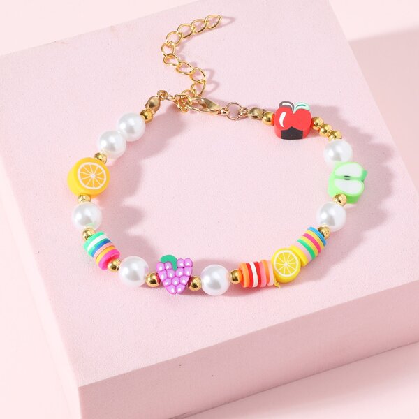 

Fruit Design Beaded Bracelet, Multicolor