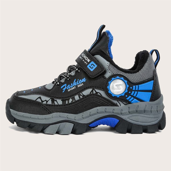 

Boys Colorblock Lace-up Front Velcro Strap Sneakers, Multicolor