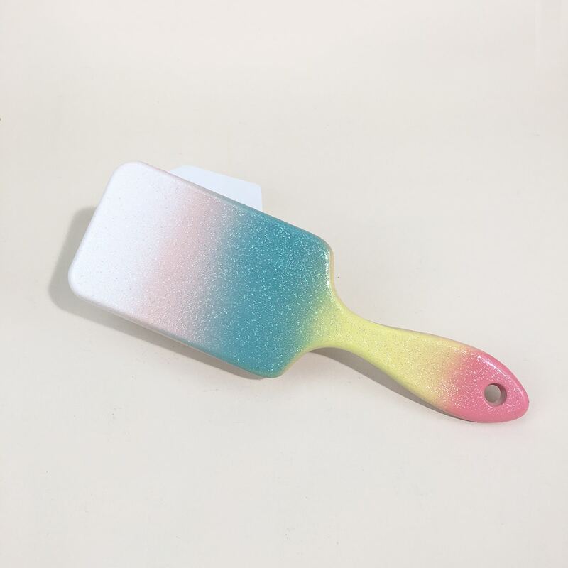 

1pc Ombre Glitter Cushion Hair Brush, Multicolor