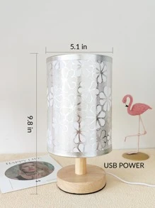 Flower Design Table Lamp - Yellow - View 4