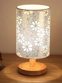 Flower Design Table Lamp - Yellow - View 5