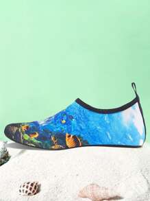 Fish Graphic Water Shoes - Multicolor - View 1