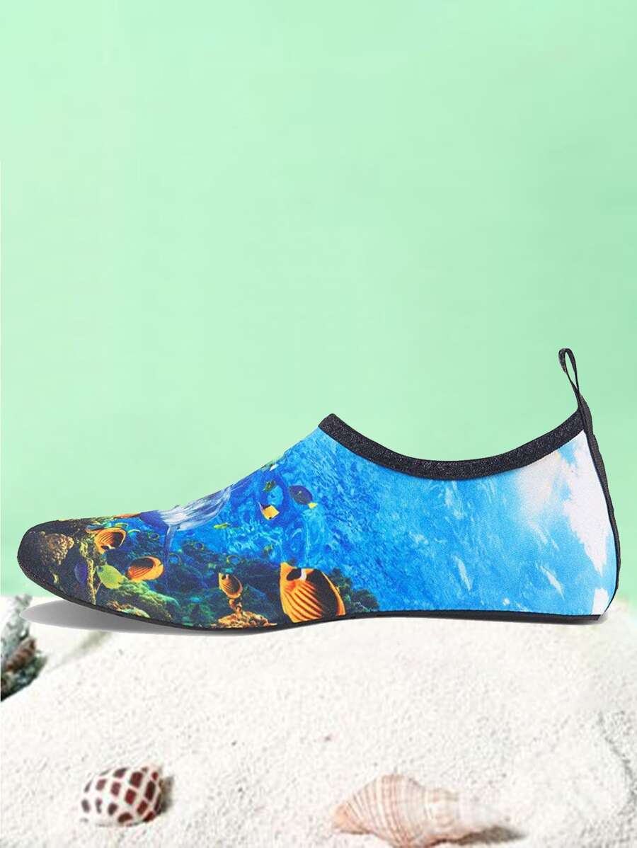 Fish Graphic Water Shoes - Multicolor - View 1
