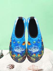 Fish Graphic Water Shoes - Multicolor - View 2