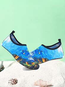 Fish Graphic Water Shoes - Multicolor - View 3