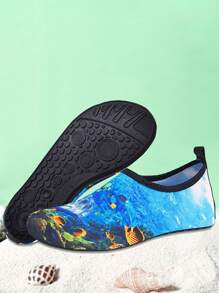 Fish Graphic Water Shoes - Multicolor - View 4