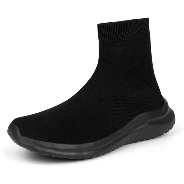 

Knit Detail Slip On Sneakers, Black