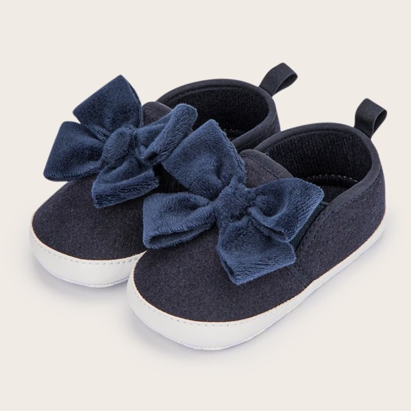 

Baby Bow Decor Flats, Navy blue